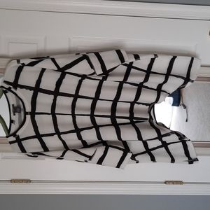 Black and white check women's sweater